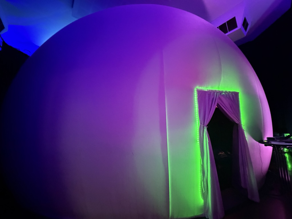 The exterior of the dome cinema